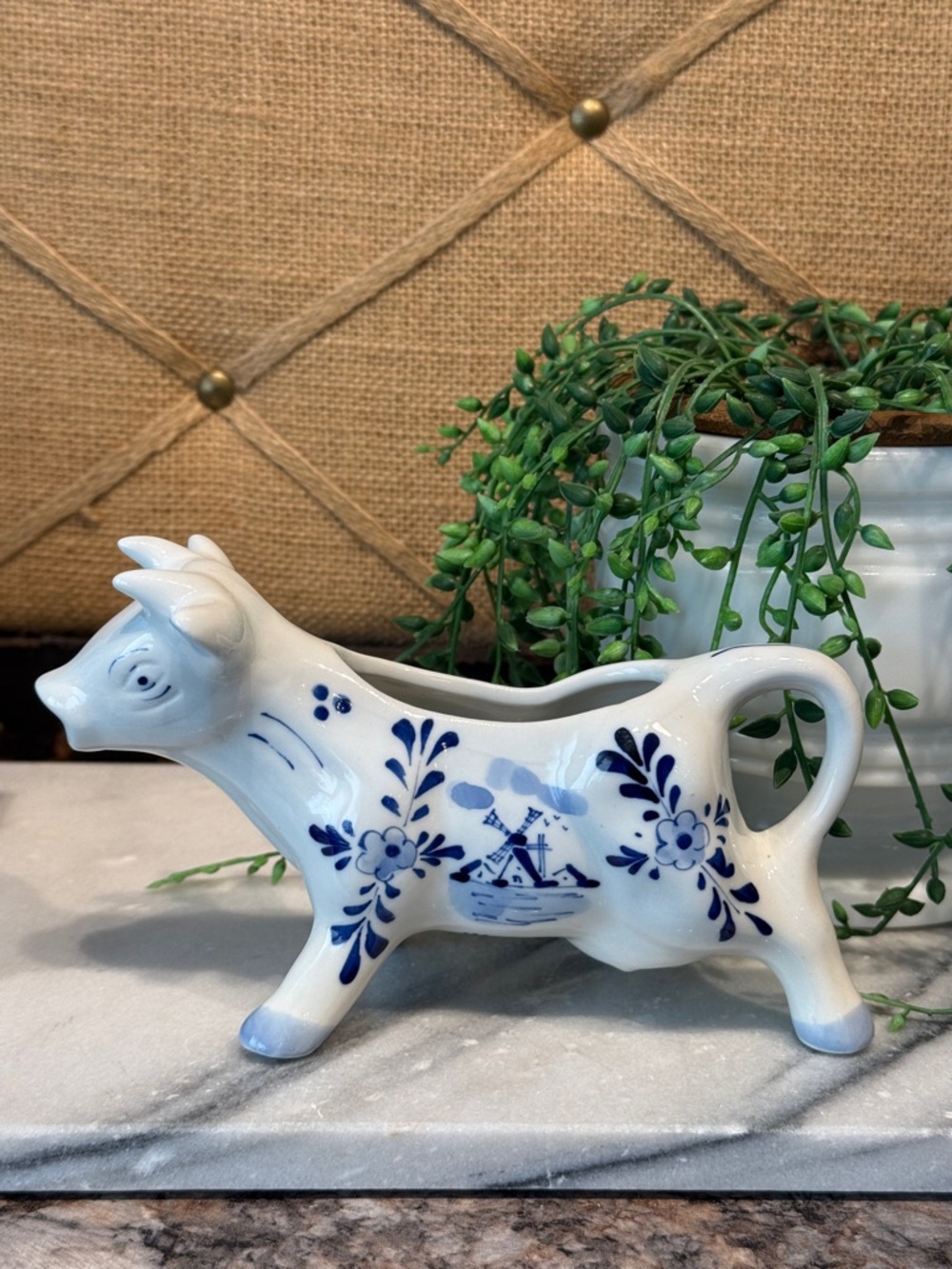 Delft Blue Cow Creamer
